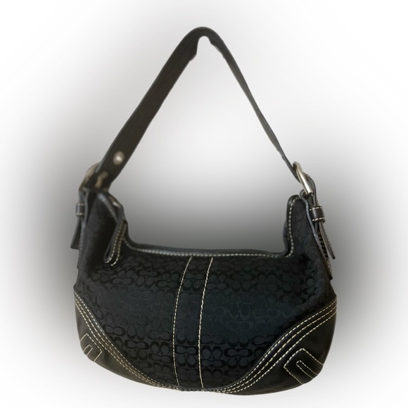 Vintage Coach Signature Logo Shoulder Bag, #2154 - Picture 1 of 13